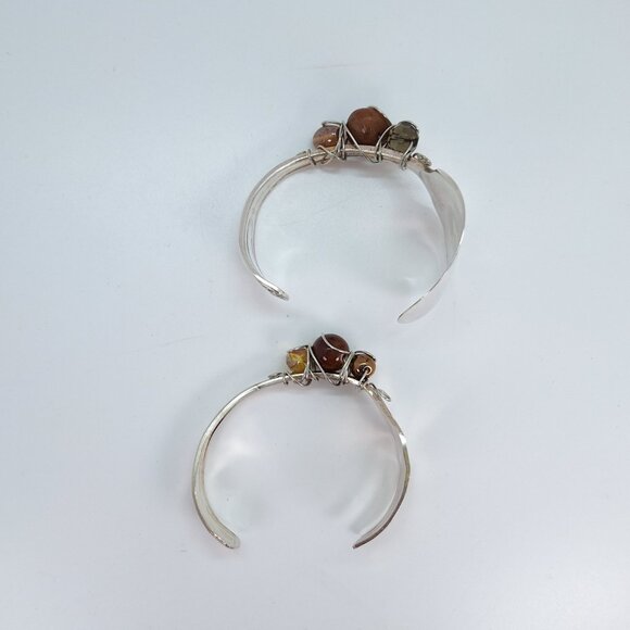 Vintage silverware bracelets - Handmade funky bangles 2 piece set - Picture 8 of 13